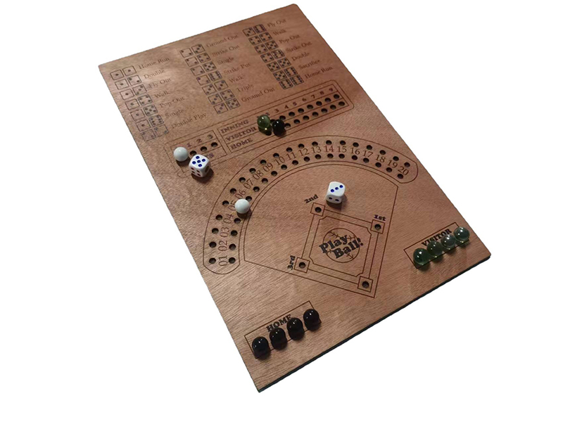 Baseball Dice Board With Dice Marbles Board Dice Toy Game