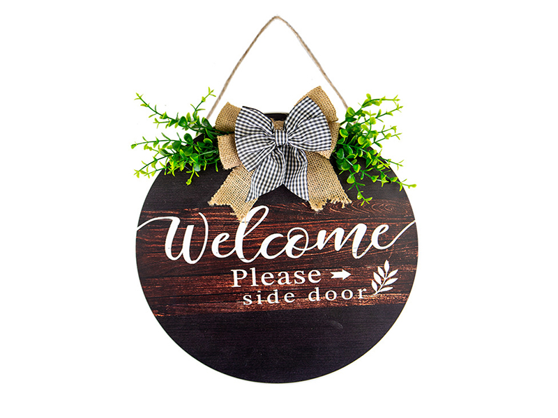 Welcome Sign Front Door Decoration wooden