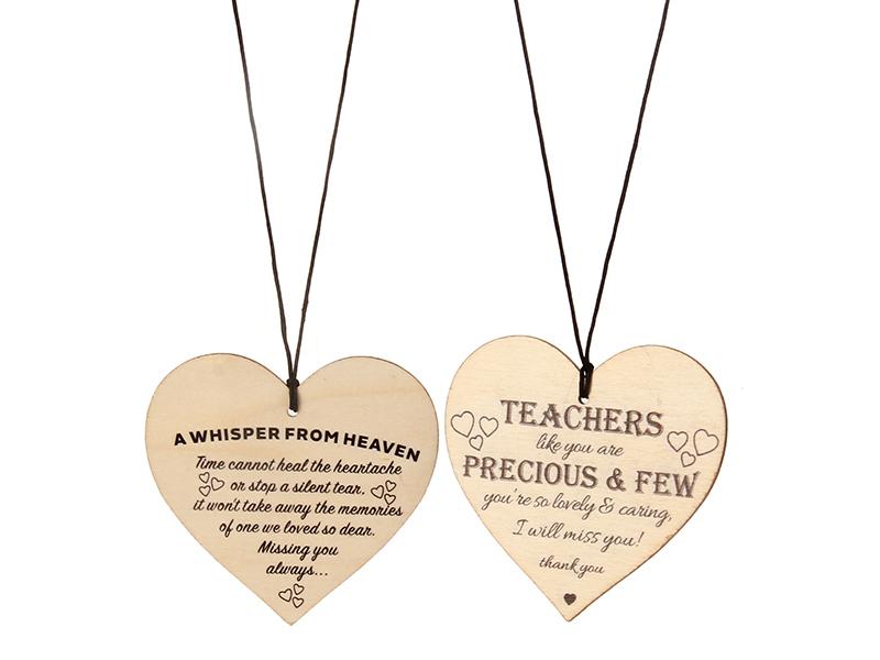 Heart Shaped Wooden Christmas Tree Decoration With Holes