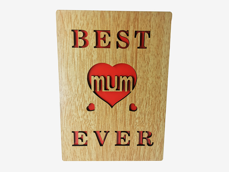 Wooden Mother's Day Gift Card Greeting Card