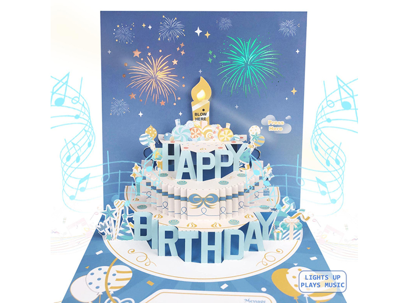 Music 3D Pop Up Gift Card Happy Birthday Handmade Greeting Card