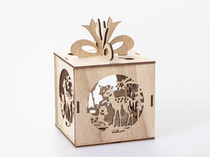 Christmas Gifts Wooden Candy Storage Box Christmas Eve Gift Boxes Wooden