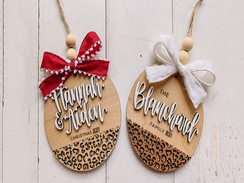 Wholesale Custom Christmas Tree Decoration Wooden Ornaments