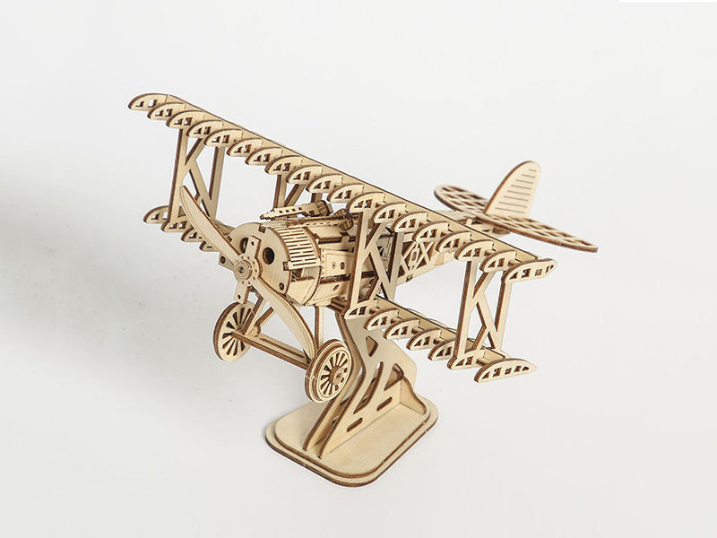 Airplane Model Kit Wooden Crafts Toy 3d Puzzle Set
