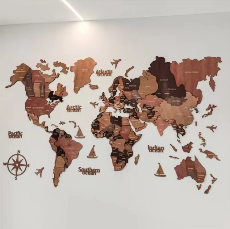 3D world map puzzle