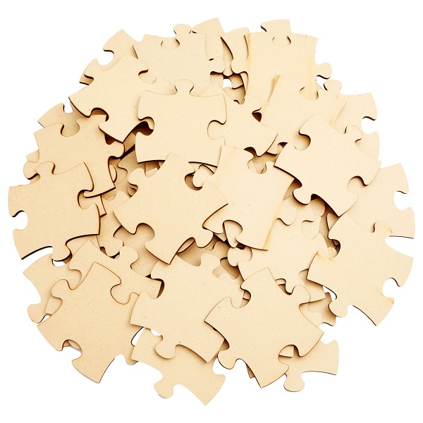Blank Wooden Puzzle Pieces for Crafts DIY Art Projects wooden Art puzzle for kids