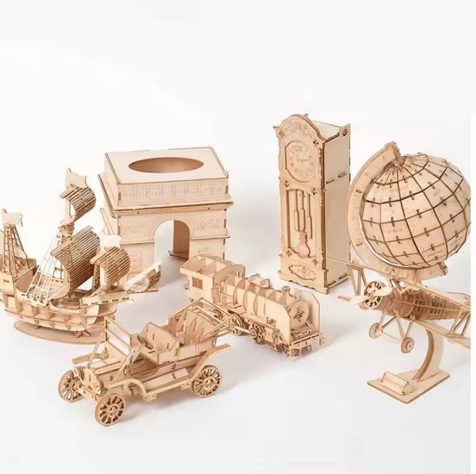 Kit di modelli di auto in legno da costruire per ragazzi Kit di modelli di auto in legno da costruire per ragazzi