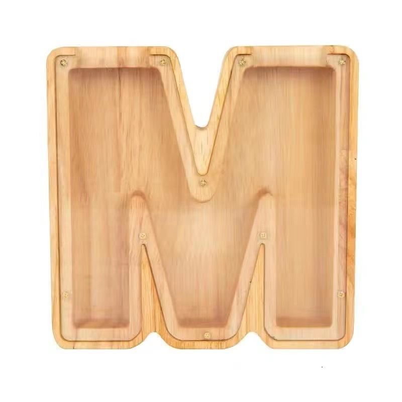 Eco-friendly wooden European piggy bank