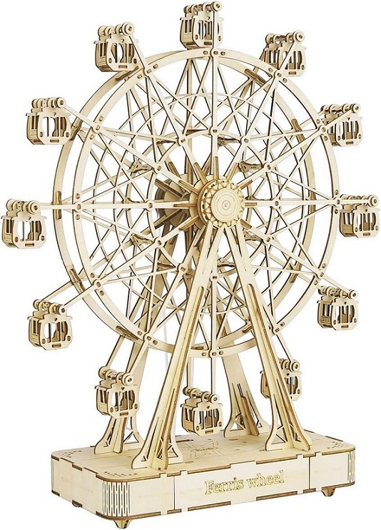Ferris Wheel means happiness and sweet, when the music rings, the ferris wheel will rotate