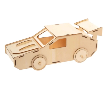 Tréföndur fyrir bíla og farartæki Krakkar geta sett sig í bílstjórasætið og tekið stýrið á þessu skemmtilega handverki