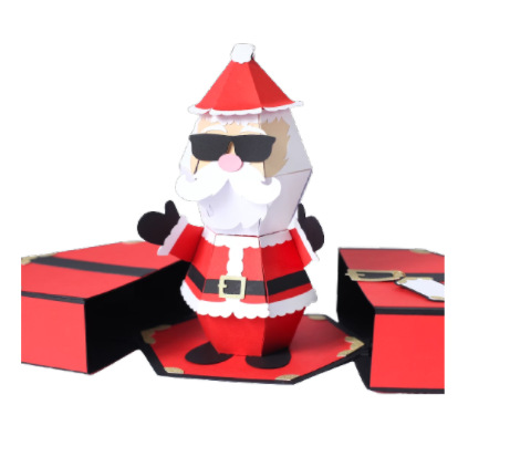 Reliable Santa Box Surprise filled 3D Santa Box Eco friendly Santa Claus Case Unwrap Joy Festival Accessories