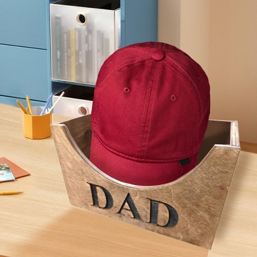 Hat Storage Rack Wooden Baseball Cap Stand Dad Inscribed Large Capacity Stackable Hat