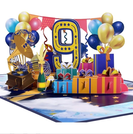 Magic Anniversary 3D pop up Greeting Card for wedding date