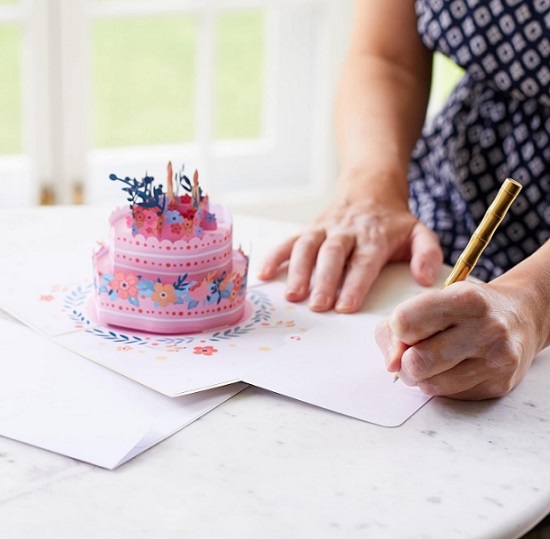 3D Happy Birthday Pop-Up Birthday Cake Greeting Card