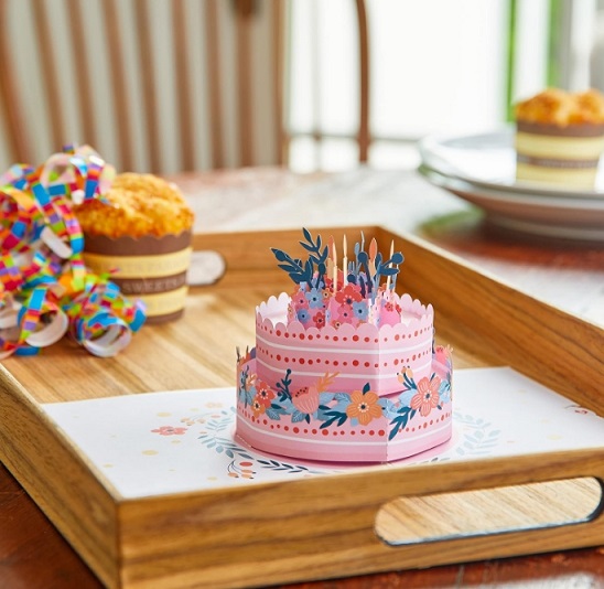 3D Happy Birthday Pop-Up Birthday Cake Greeting Card