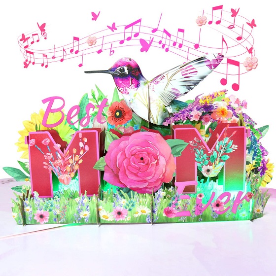 Thank You Mom Greeting Cards with Envelopes,Mother's Day Flowers Gift for Wife Daughter Sister Grandma son