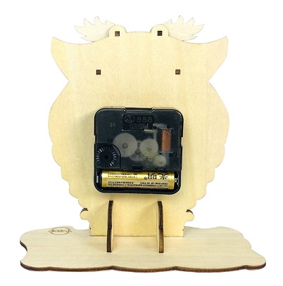 Holz Eule Uhr Puzzle 3D Puzzle kreative Desktop Ornamente Kindergarten Geschenk handgefertigt montiert Modell