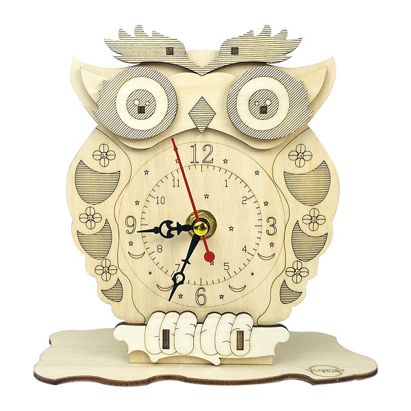 Owl Clock Style 3D Wooden Puzzles