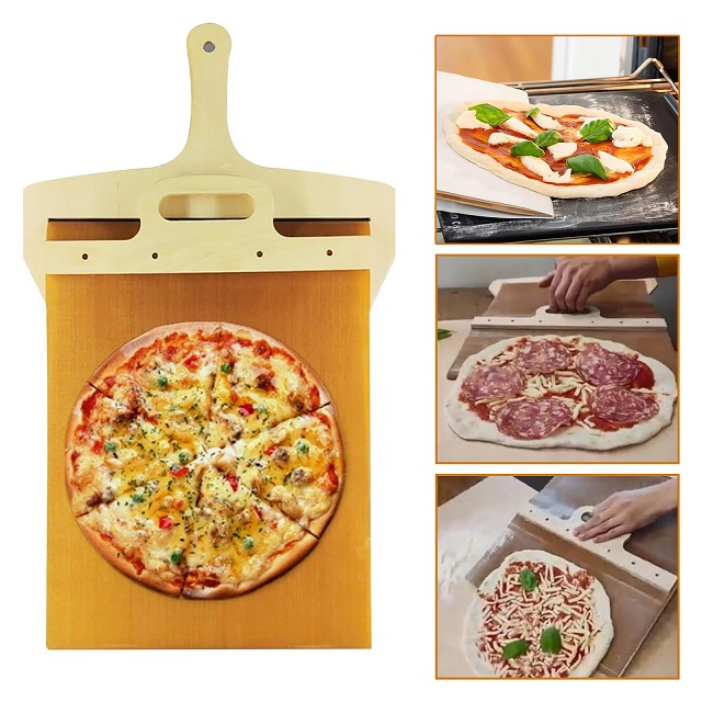 Bamboo Pizza Board Wooden Pizza Paddle Spatula Oven Accessory for Baking Homemade Pizza