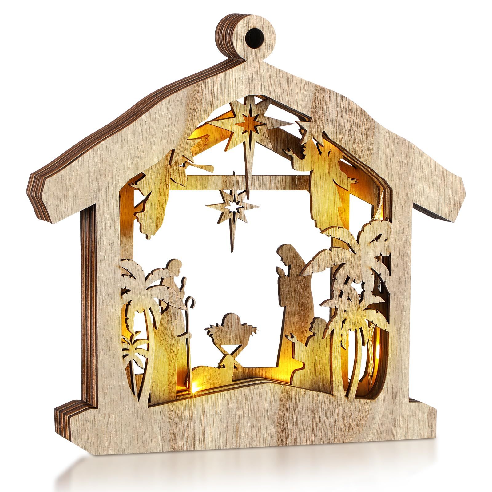 wooden deer christmas decorations