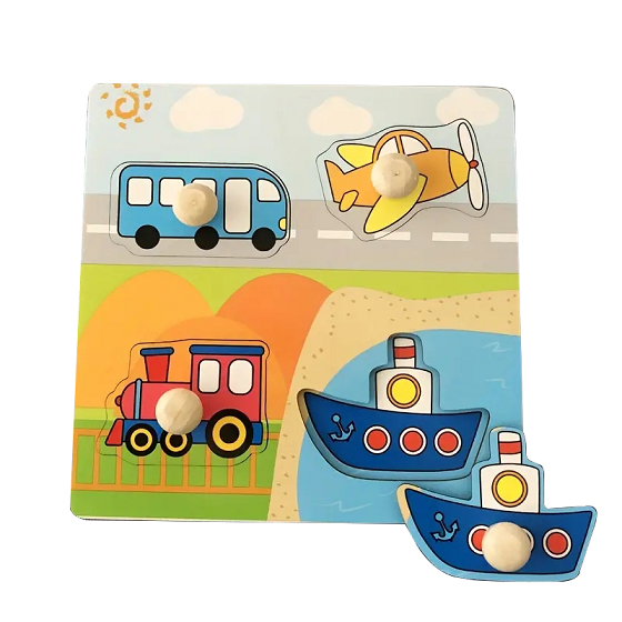 Animal Patterns Jigsaw with Handles wooden craft