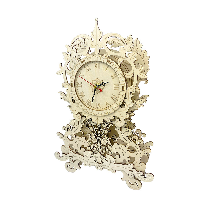 Snail clock ornaments wooden assembled model handmade diy toys educational 3D puzzle children's holiday gift