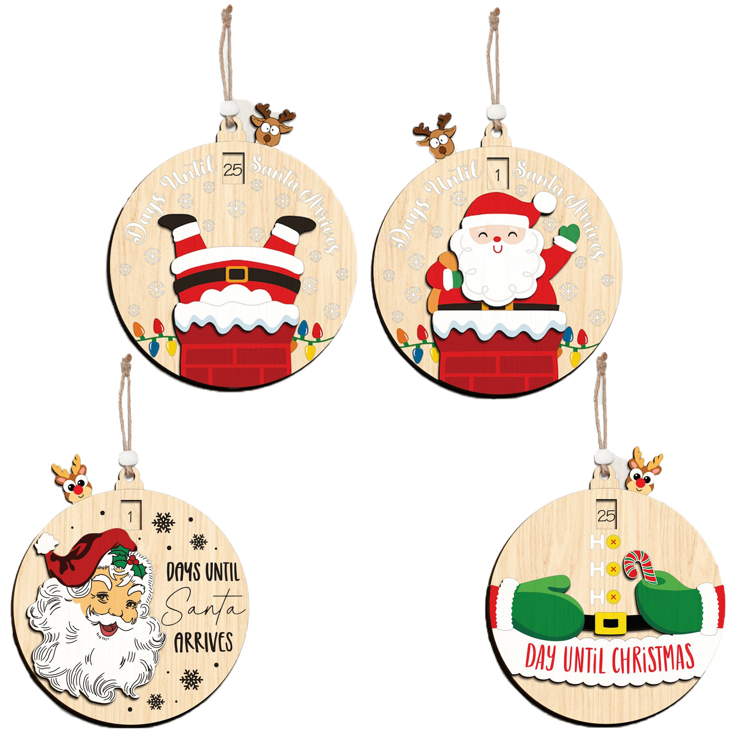 Christmas Tree Wood Craft Decorations