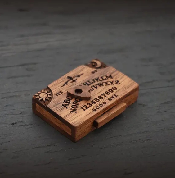 Wooden Ouija Boards Miniatures with Planchettes, Emotional Love Drawer