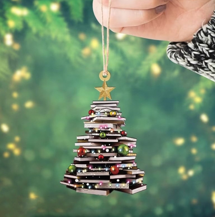 New Creative Christmas Book Car Hanging Decoration Christmas Christmas Tree Hanging Decoration Holiday Home Decorations