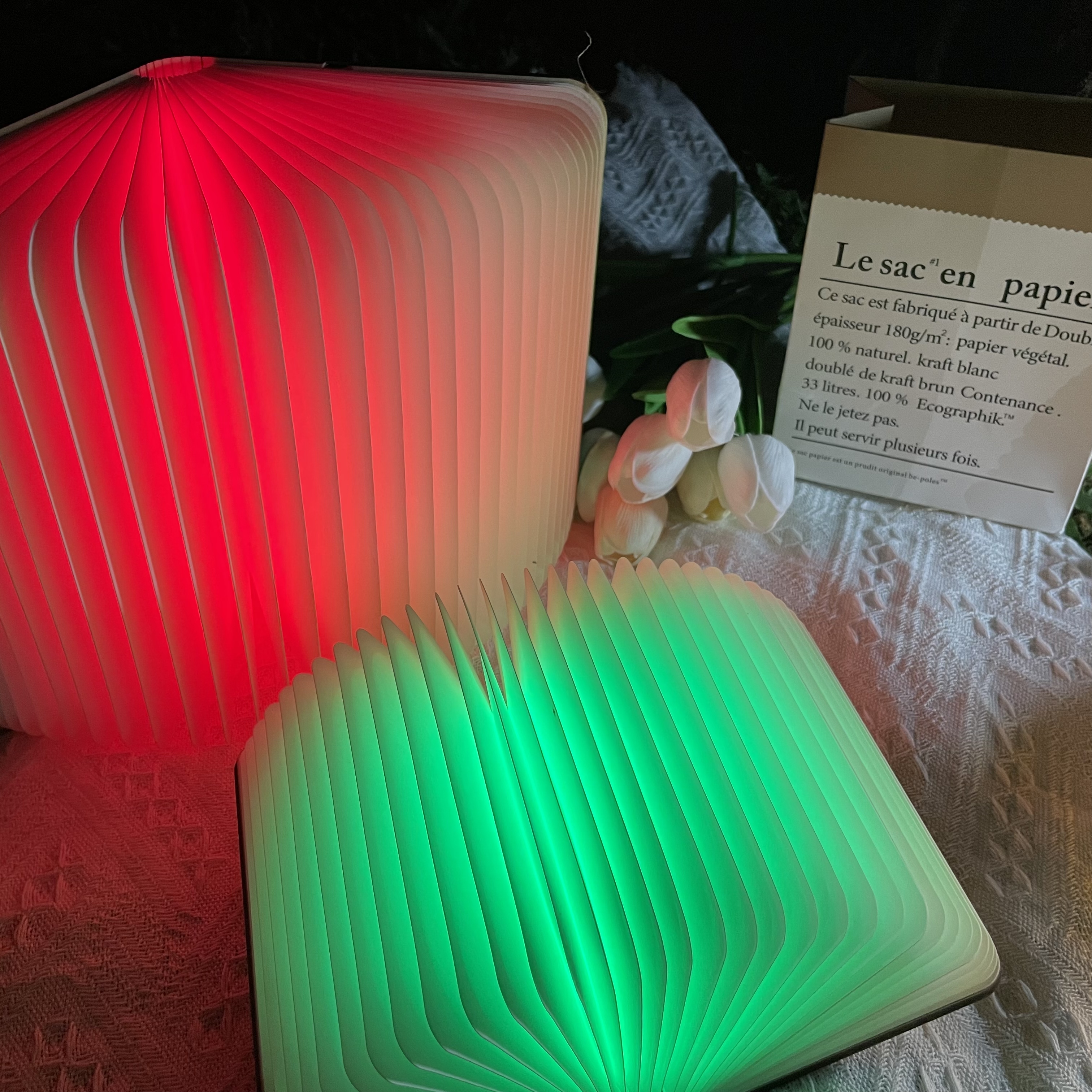 Creative Folding Book Lamps Wooden Night Lights