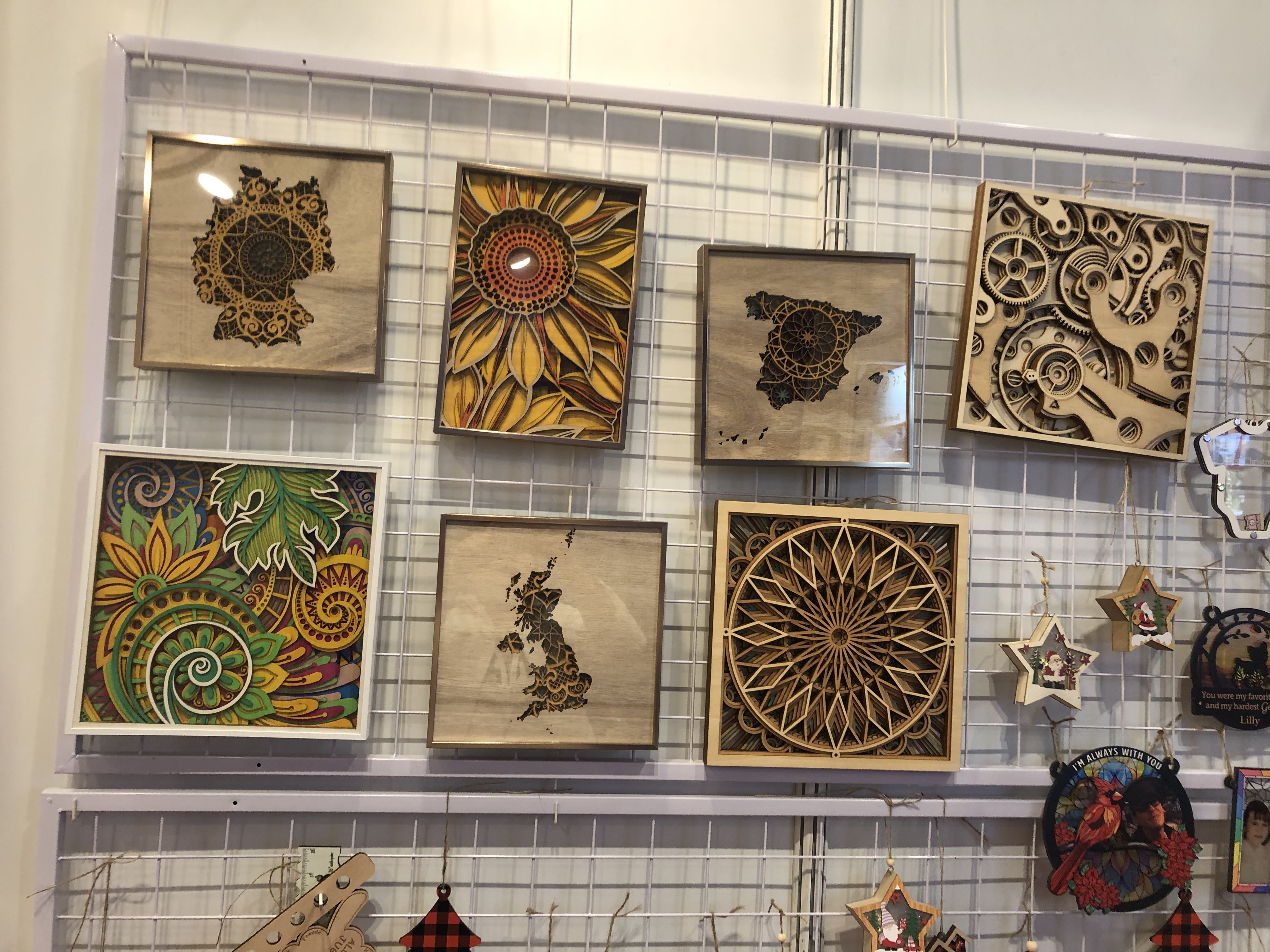 Wooden crafts can be made using laser cutting