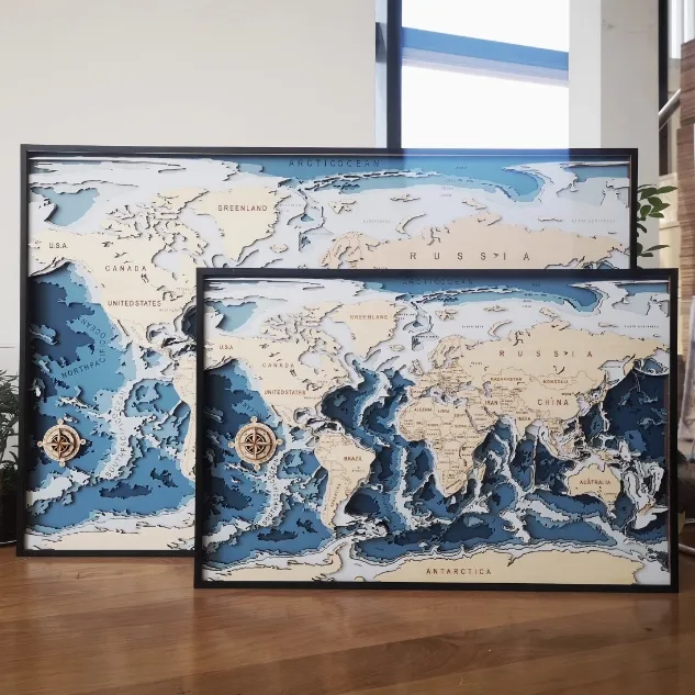 Wood products world map gifts are a good choice