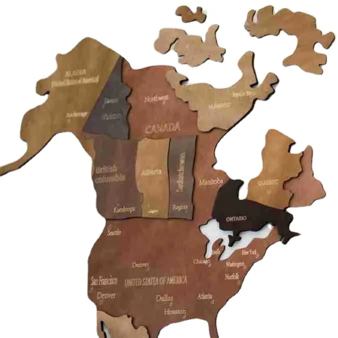 wooden world map