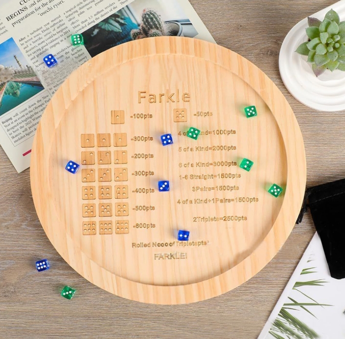Farkle game wooden craft
