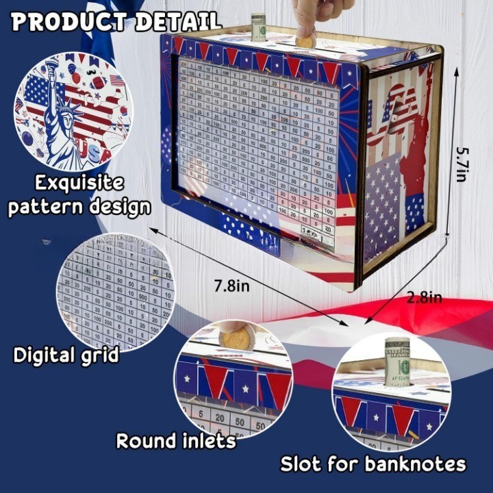 Wooden saving money box