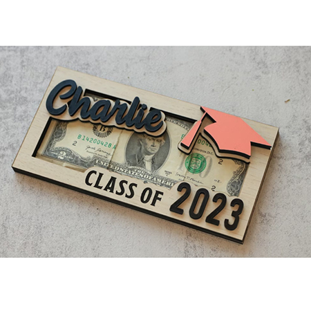 Pamětní elegance: Ručně vyrobená sada peněženky a ozdob k promoci od Gumowood Crafts