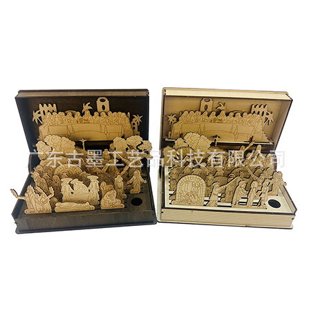 Velikonoční vyskakovací kniha - ručně vyrobené 3D vyprávění od Gumowoodcrafts