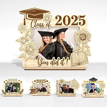 Individuelle Bilderrahmen zum Schulabschluss – handgefertigte Meilenstein-Displays von Gumowoodcrafts