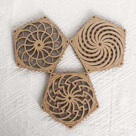 The Craftsmanship Behind Wooden Rotating Pentagram Coasters