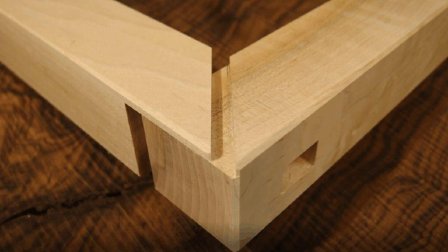 wooden business card case