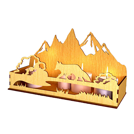 Svícny s motivem lesních zvířat na zakázku – ručně vyráběná dřevěná noční světla Svícny s motivem lesních zvířat na zakázku – ručně vyráběná dřevěná noční světla