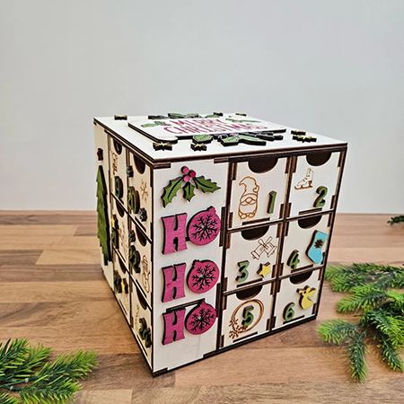 custom wooden Advent calendar
