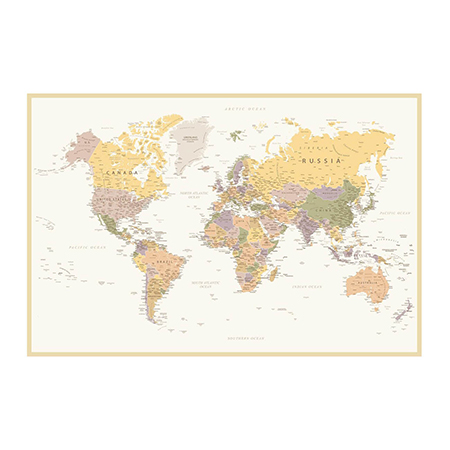 Nástěnná mapa světa s českým vzorem - dřevěná dekorace na míru pro stylové interiéry Nástěnná mapa světa s českým vzorem - dřevěná dekorace na míru pro stylové interiéry