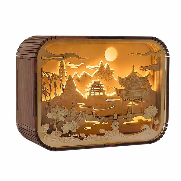 Unique Chinese-Themed Wooden Night Lamps – Perfect Travel Souvenirs & Gifts