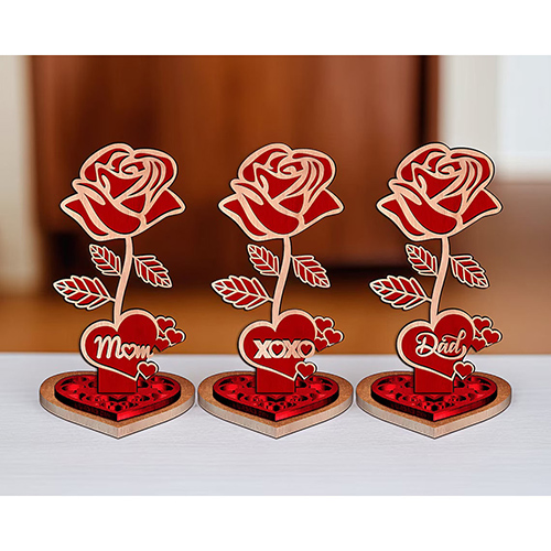 Custom Wooden Carved Heart Rose Decor: The Perfect Mother's Day, Valentine's & Wedding Gift
