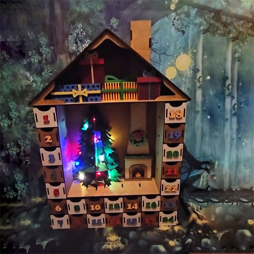Grand Illuminated Wooden Advent Calendar: Cross-Border Custom Christmas Countdown Decor