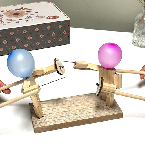 Parent - Child Interactive Fencing Puppets: DIY Wooden Craft for Engaging Play