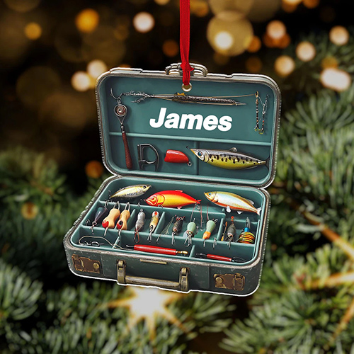 Caixa de acrílico personalizada para equipamentos de pesca - Presente personalizado para entusiastas da pesca