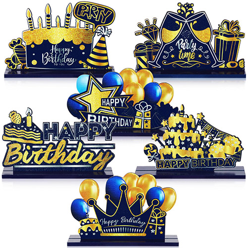 Custom Wooden Birthday & Anniversary Decor: Personalized Table Centerpieces for Celebrations