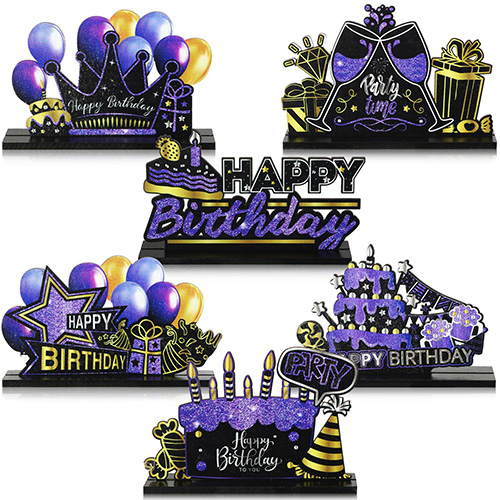 Custom Wooden Birthday & Anniversary Decor: Personalized Table Centerpieces for Celebrations